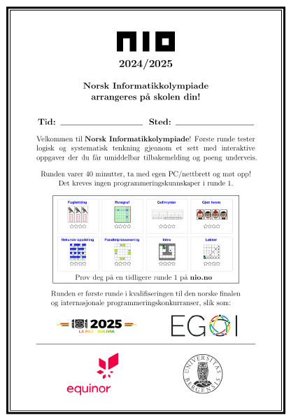 Bilde av plakaten til runde 1 2024/2025
